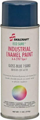 Ability One - Blue, Gloss, Enamel Spray Paint - 12 to 15 Sq Ft per Can, 16 oz Container, Use on Masonry - Caliber Tooling