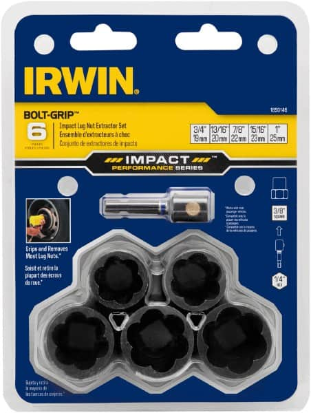 Irwin - 6 Piece Bolt Extractor Set - Clam Shell - Caliber Tooling