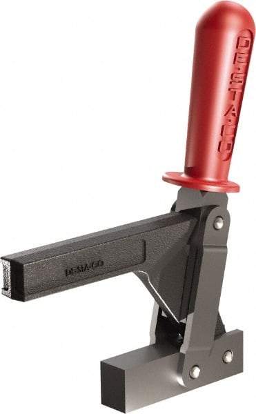 De-Sta-Co - 1,147 Lb Holding Capacity, Vertical Handle, Manual Hold Down Toggle Clamp - 138° Handle Movement, 74° Bar Opening, Solid Bar, Solid Base, Oxide Finish, Forged Alloy Steel - Caliber Tooling