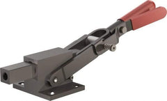 De-Sta-Co - 5,800.07 Lb Load Capacity, Flanged Base, Carbon Steel, Standard Straight Line Action Clamp - 4 Mounting Holes, 0.41" Mounting Hole Diam, 0.41" Plunger Diam, Straight Handle - Caliber Tooling