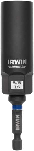 Irwin - 3/8" Drive Reverse Spiral Flute Hex Bolt Remover - 1/4" Hex, 2-1/2" OAL - Caliber Tooling