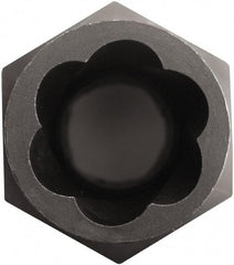 Irwin - 1/2" Drive Reverse Spiral Flute Hex Bolt Remover - 1/4" Hex, 1-3/4" OAL - Caliber Tooling