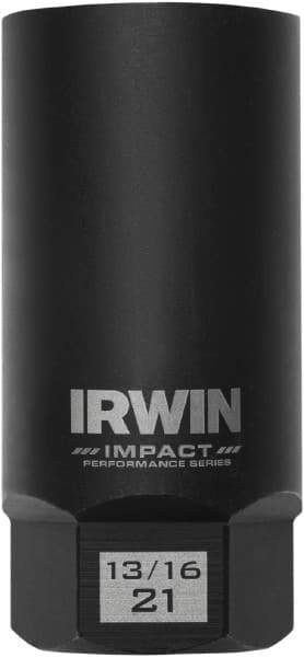 Irwin - 3/8" Drive Reverse Spiral Flute Hex Bolt Remover - 1/4" Hex, 2-1/2" OAL - Caliber Tooling