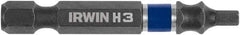 Irwin - 3mm Hex Bit - 1/4" Hex Drive, 2" OAL - Caliber Tooling