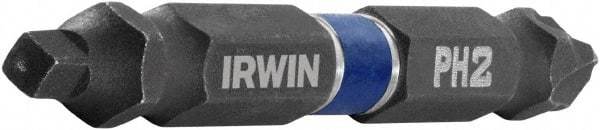 Irwin - #2" Square Size Phillips/Square Screwdriver Bit - 1/4" Hex Drive, 2-3/8" OAL - Caliber Tooling