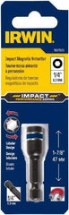 Irwin - 7/16" Magnetic Nutsetter - 1/4" Hex Drive, 1-7/8" OAL, 7/16" Socket Nose Diam - Caliber Tooling