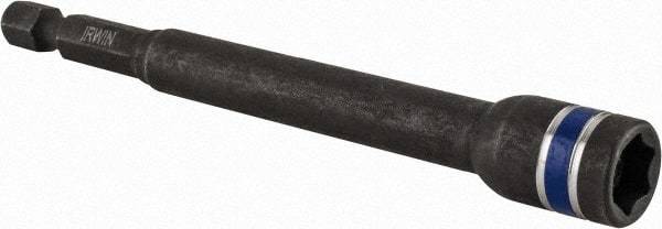 Irwin - 5/16" Magnetic Nutsetter - 1/4" Hex Drive, 4" OAL, 1/2" Socket Nose Diam - Caliber Tooling