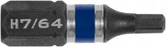 Irwin - 7/64" Hex Bit - 1/4" Hex Drive, 1" OAL - Caliber Tooling