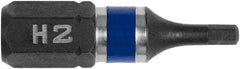 Irwin - 2mm Hex Bit - 1/4" Hex Drive, 1" OAL - Caliber Tooling