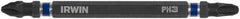 Irwin - #2 x #3 D/E Phillips Screwdriver Bit - 1/4" Hex Drive, 4" OAL - Caliber Tooling