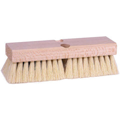 12″ Deck Scrub Brush, White Tampico Fill - Caliber Tooling