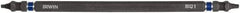 Irwin - #1 x #1" Square Size D/E Square Recess Screwdriver Bit - 1/4" Hex Drive, 6" OAL - Caliber Tooling