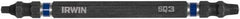 Irwin - #2 x #3" Square Size D/E Square Recess Screwdriver Bit - 1/4" Hex Drive, 4" OAL - Caliber Tooling