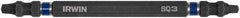 Irwin - #3 x #3" Square Size D/E Square Recess Screwdriver Bit - 1/4" Hex Drive, 4" OAL - Caliber Tooling