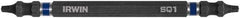 Irwin - #1 x #1" Square Size D/E Square Recess Screwdriver Bit - 1/4" Hex Drive, 4" OAL - Caliber Tooling