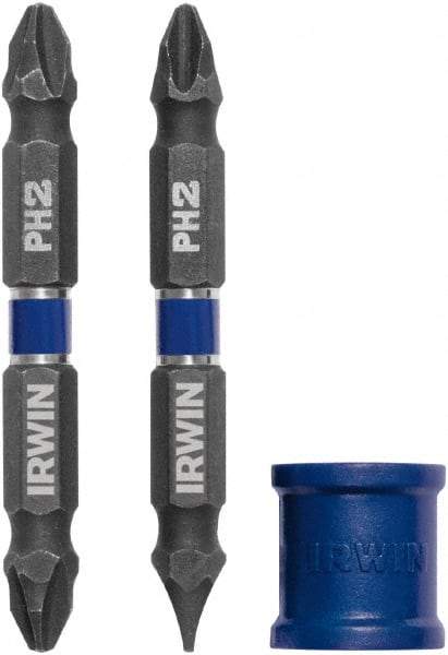 Irwin - 3 Piece, Phillips, Slotted Handle, Double End Bit Set - No. 2 Phillips - Caliber Tooling