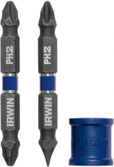 Irwin - 3 Piece, Phillips, Slotted Handle, Double End Bit Set - No. 2 Phillips - Caliber Tooling