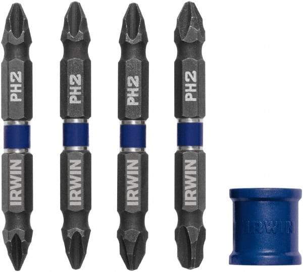 Irwin - 5 Piece, Phillips Handle, Double End Bit Set - No. 1 to No. 3 Phillips - Caliber Tooling