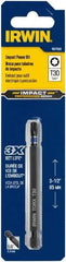 Irwin - T30 Torx Bit - 1/4" Hex Drive, 3-1/2" OAL - Caliber Tooling