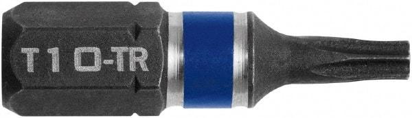 Irwin - 1/4" Drive T10 Torx Screwdriver Bit - 1" OAL, Insert Bit - Caliber Tooling