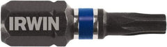 Irwin - T25 Torx Bit - 1/4" Hex Drive, 1" OAL - Caliber Tooling