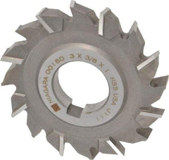 Keo - 3" Diam x 3/8" Width of Cut, 16 Teeth, High Speed Steel Side Milling Cutter - Staggered Teeth, Uncoated - Caliber Tooling