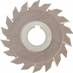 Keo - 4" Diam x 3/16" Width of Cut, 18 Teeth, High Speed Steel Side Milling Cutter - Staggered Teeth, Uncoated - Caliber Tooling