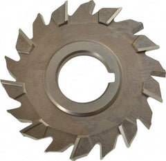 Keo - 4" Diam x 3/8" Width of Cut, 18 Teeth, High Speed Steel Side Milling Cutter - Staggered Teeth, Uncoated - Caliber Tooling