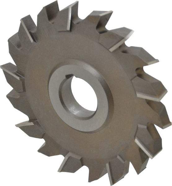 Keo - 4-1/2" Diam x 1/2" Width of Cut, 18 Teeth, High Speed Steel Side Milling Cutter - Staggered Teeth, Uncoated - Caliber Tooling