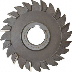 Keo - 5" Diam x 1/2" Width of Cut, 24 Teeth, High Speed Steel Side Milling Cutter - Staggered Teeth, Uncoated - Caliber Tooling