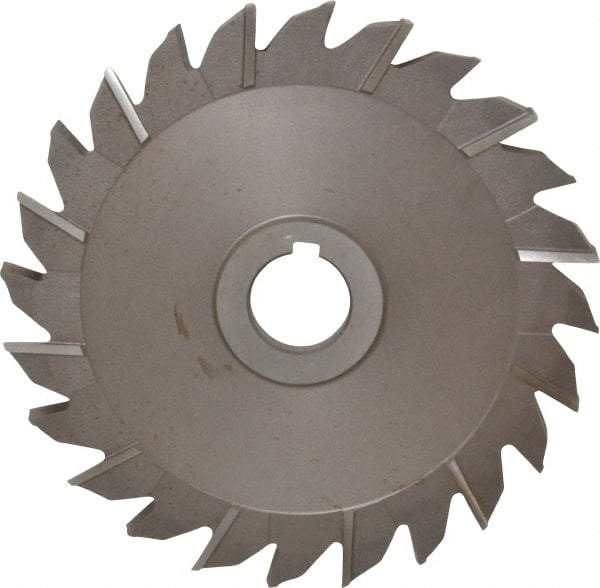 Keo - 6" Diam x 5/16" Width of Cut, 24 Teeth, High Speed Steel Side Milling Cutter - Staggered Teeth, Uncoated - Caliber Tooling