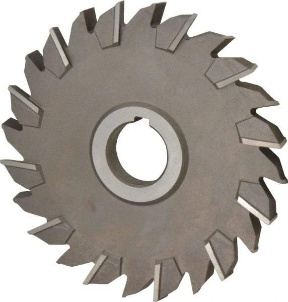 Keo - 6" Diam x 1/2" Width of Cut, 24 Teeth, High Speed Steel Side Milling Cutter - Staggered Teeth, Uncoated - Caliber Tooling