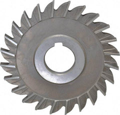 Keo - 4" Diam x 1/4" Width of Cut, 24 Teeth, High Speed Steel Side Milling Cutter - Straight Teeth, Uncoated - Caliber Tooling