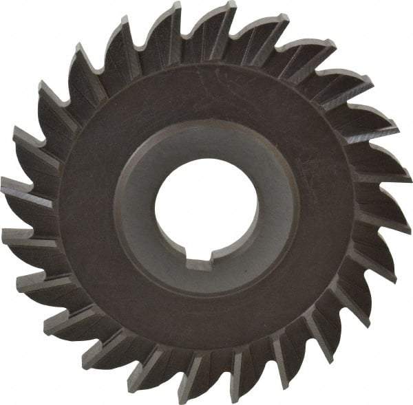 Keo - 4" Diam x 3/8" Width of Cut, 24 Teeth, High Speed Steel Side Milling Cutter - Straight Teeth, Uncoated - Caliber Tooling