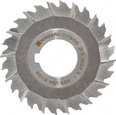 Keo - 3" Blade Diam x 3/32" Blade Thickness, 1" Hole, 28 Teeth, High Speed Steel Side Chip Saw - Staggered Tooth, Arbor Connection, Right Hand Cut, Uncoated - Caliber Tooling