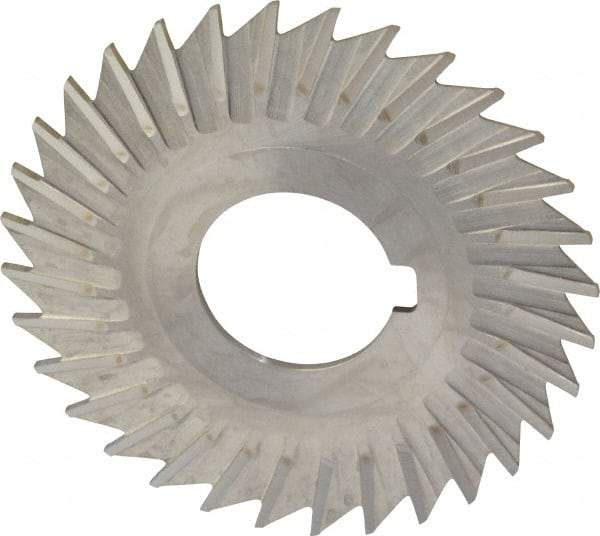 Keo - 3" Blade Diam x 1/16" Blade Thickness, 1" Hole, 32 Teeth, High Speed Steel Side Chip Saw - Straight Tooth, Arbor Connection, Right Hand Cut, Uncoated, with Keyway - Caliber Tooling