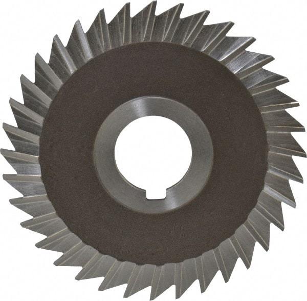 Keo - 4" Blade Diam x 3/32" Blade Thickness, 1" Hole, 36 Teeth, High Speed Steel Side Chip Saw - Straight Tooth, Arbor Connection, Right Hand Cut, Uncoated, with Keyway - Caliber Tooling