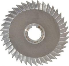 Keo - 5" Blade Diam x 5/32" Blade Thickness, 1" Hole, 40 Teeth, High Speed Steel Side Chip Saw - Straight Tooth, Arbor Connection, Right Hand Cut, Uncoated, with Keyway - Caliber Tooling