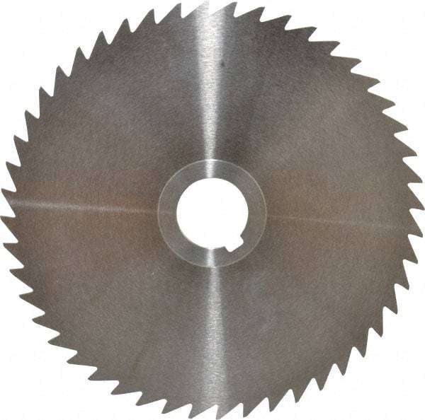 Keo - 6" Diam x 1/16" Blade Thickness x 1" Arbor Hole Diam, 48 Tooth Slitting and Slotting Saw - Arbor Connection, Right Hand, Uncoated, High Speed Steel, Concave Ground, Contains Keyway - Caliber Tooling