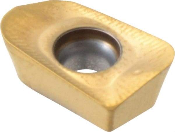 Seco - XOMX120424 ME08 Grade F40M Carbide Milling Insert - TiAlN/TiN Finish, 0.157" Thick, 3/32" Corner Radius - Caliber Tooling