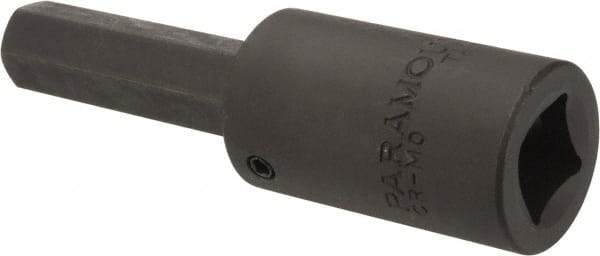 Paramount - 1/2" Drive, 1/2" Impact Hex Bit Socket - 1-7/8" Bit Length, 3-5/8" OAL - Caliber Tooling