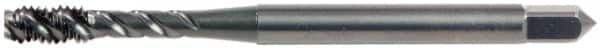 OSG - #6-32 UNC 3 Flute 2B Plug Spiral Flute Tap - High Speed Steel, Oxide Finish, 2" OAL, Right Hand Flute, Right Hand Thread, H3, Series 13020 - Caliber Tooling