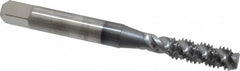 OSG - M6x1.00 Metric Coarse 3 Flute 6H Bottoming Spiral Flute Tap - High Speed Steel, TiCN Finish, 2-1/2" OAL, Right Hand Flute, Right Hand Thread, D5, Series 143 - Caliber Tooling