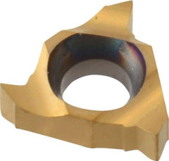 Carmex - 06IL Internal Left Hand 48-20 Partial Profile 60° Laydown Threading Insert - Grade BXC, TiN Coated Carbide - Caliber Tooling