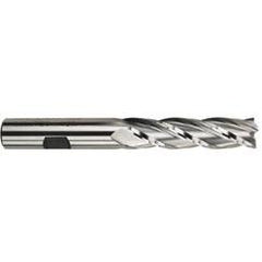 1-1/4 Dia. x 6-1/2 Overall Length 4-Flute Square End High Speed Steel SE End Mill-Round Shank-Center Cut-Uncoated - Caliber Tooling