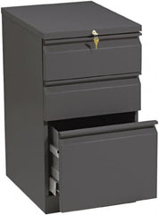 Hon - 15" Wide x 28" High x 19-7/8" Deep, 3 Drawer Pedestal - Steel, Charcoal - Caliber Tooling