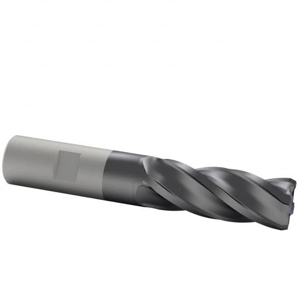 Kennametal - 5/8", 4 Flute, Solid Carbide, 0.09" Corner Radius End Mill - 3-1/2" OAL, 1-1/4" LOC - Caliber Tooling