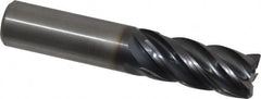 Kennametal - 3/4", 5 Flute, Solid Carbide, 0.03" Corner Radius End Mill - 4" OAL, 1-1/2" LOC - Caliber Tooling