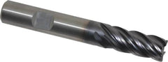 Kennametal - 12mm, 5 Flute, Solid Carbide, 0.75mm Corner Radius End Mill - 83mm OAL, 26mm LOC - Caliber Tooling