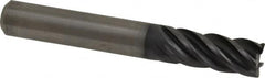 Kennametal - 10mm, 5 Flute, Solid Carbide, 0.5mm Corner Radius End Mill - 72mm OAL, 22mm LOC - Caliber Tooling